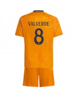 Real Madrid Federico Valverde #8 Venkovní dres pro děti 2024-25 Krátký Rukáv (+ trenýrky)